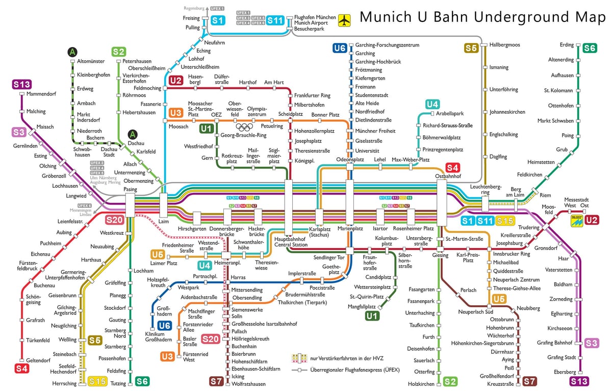 munchen u bahn מפה