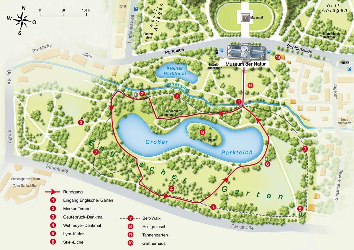 מפה של englischer garten