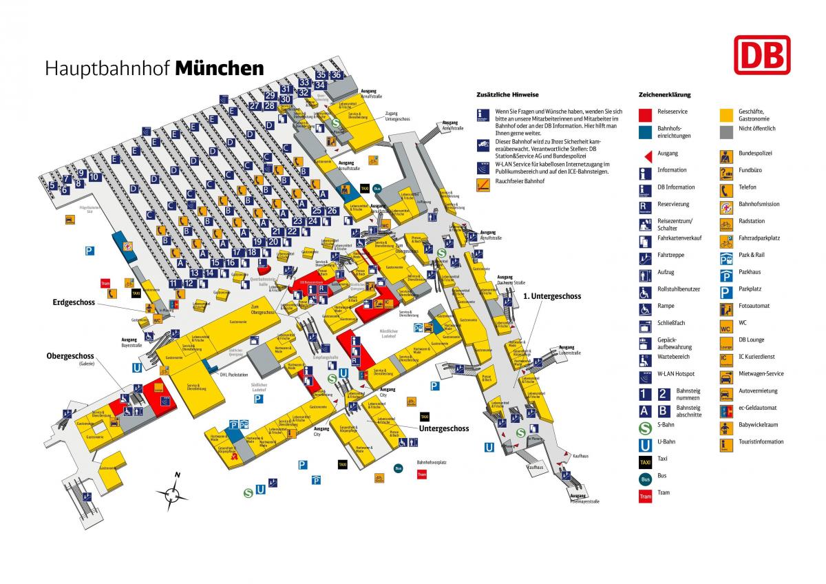 מפה של muenchen hbf