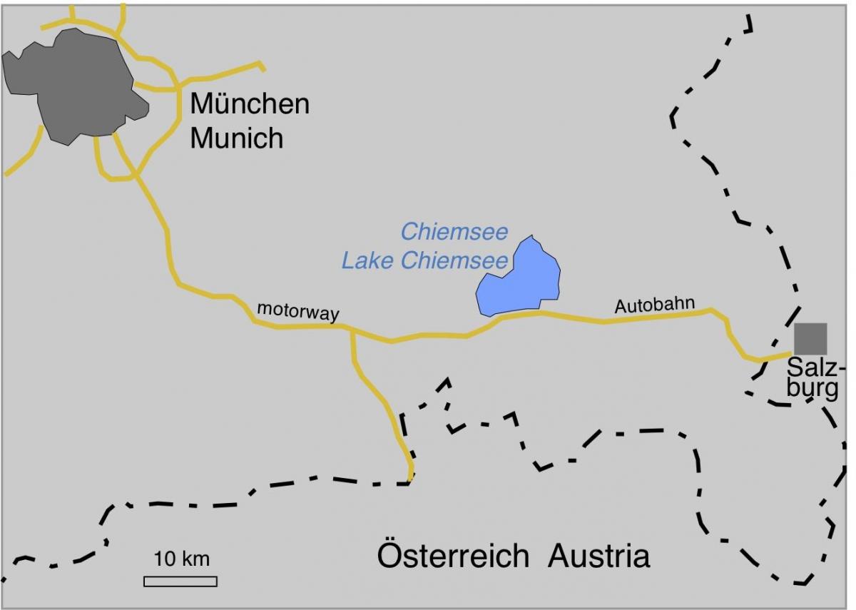 המפה ofmunich אגמים 