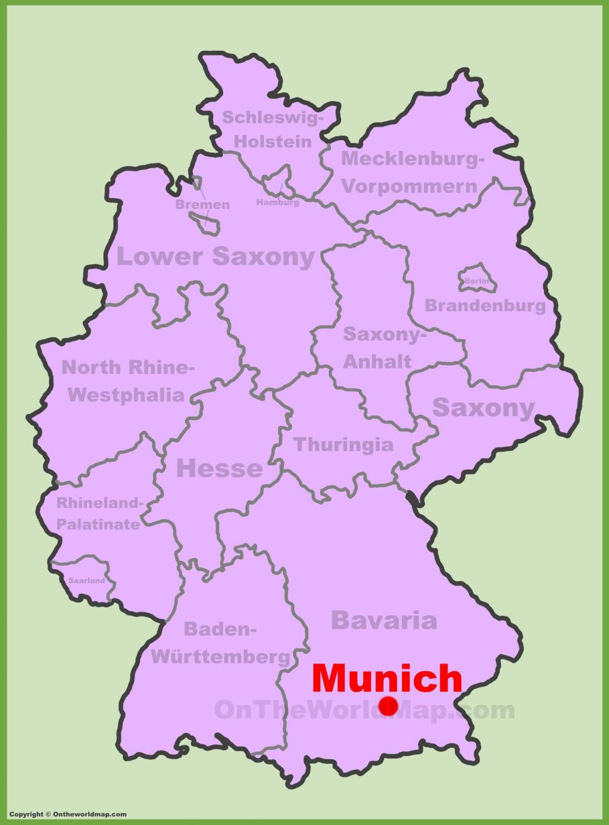 מפה של מינכן מיקום