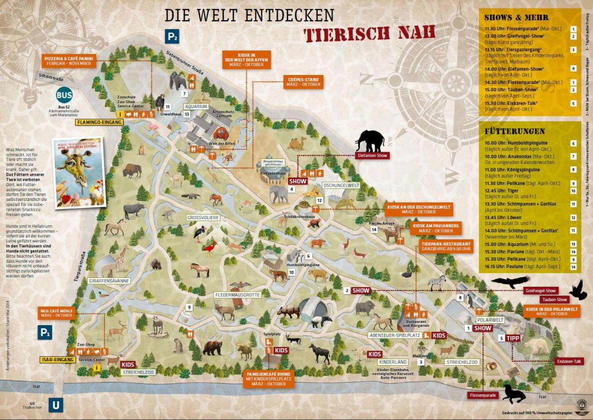 מפת גן החיות של מינכן