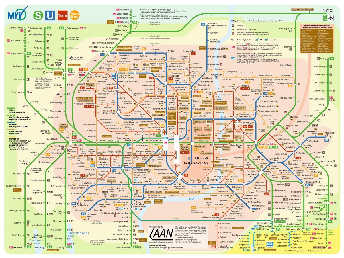 מפת התחבורה של מינכן