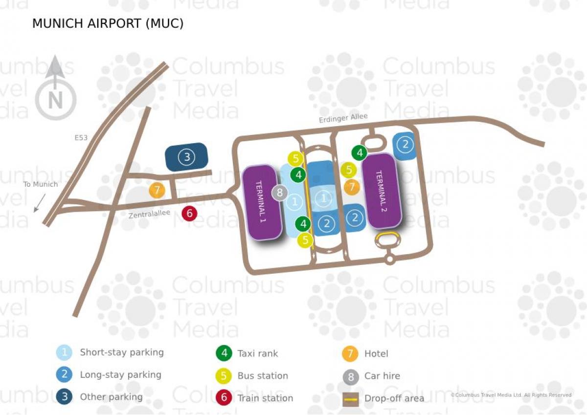 מפה של נמל התעופה של מינכן, תחנת הרכבת