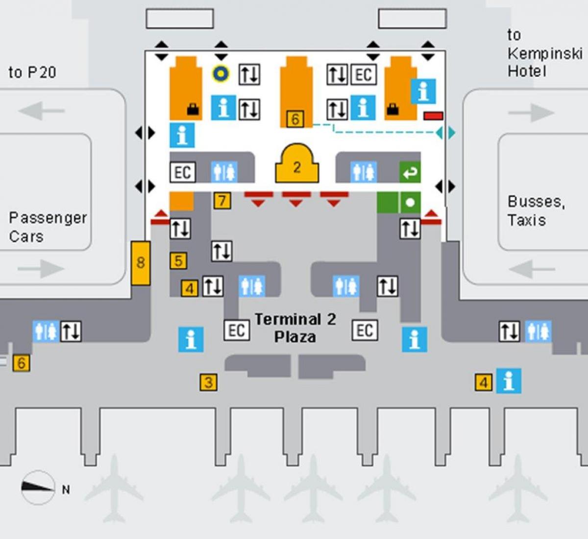 מפת הגעה לשדה התעופה של מינכן