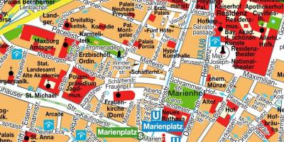 מפת הרחוב של מרכז העיר מינכן